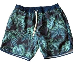 Fair Harbor The Anchor Short Mens Size XXL Swim Trunks Pockets Tropical Palm